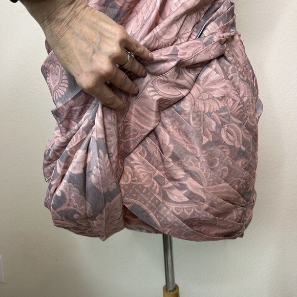 ASOS Pink and Gray Multi Pleated Crossover Bubble Dress 12 - Picture 4 of 13